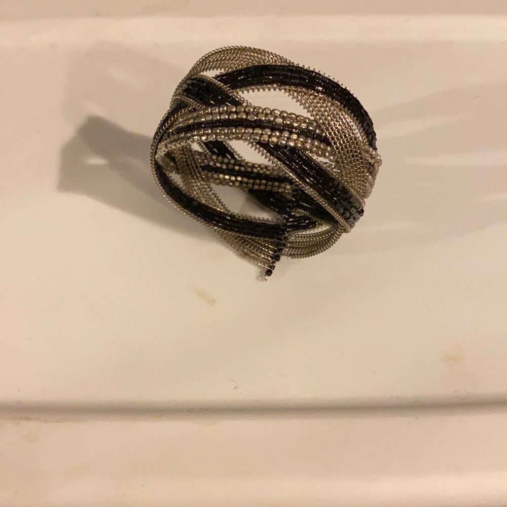 Beaded cuff bracelet